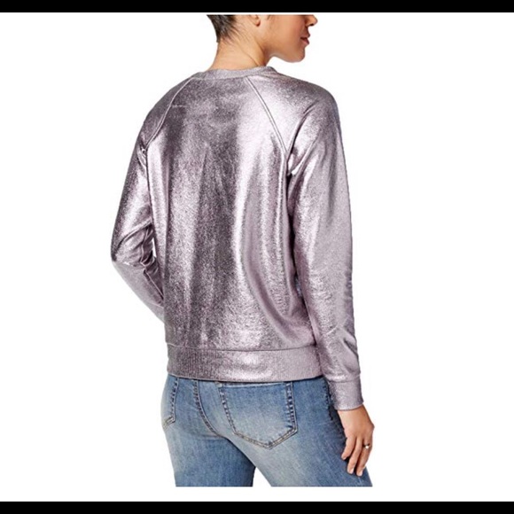 Polly & Esther Metallic Foil Sweatshirt - Picture 2 of 6